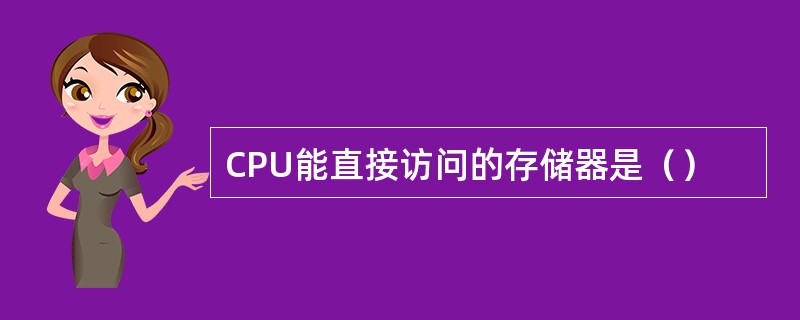 CPU能直接访问的存储器是（）