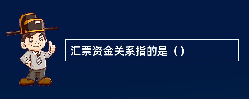 汇票资金关系指的是（）