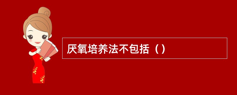 厌氧培养法不包括（）