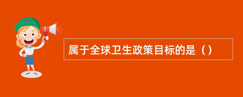 属于全球卫生政策目标的是（）