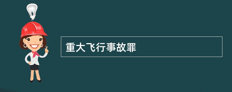 重大飞行事故罪