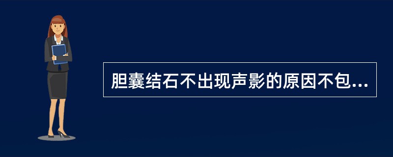 胆囊结石不出现声影的原因不包括（）