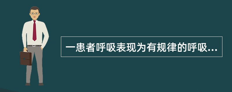 一患者呼吸表现为有规律的呼吸几次后，突然停止一段时间，又开始呼吸，周而复始，这种