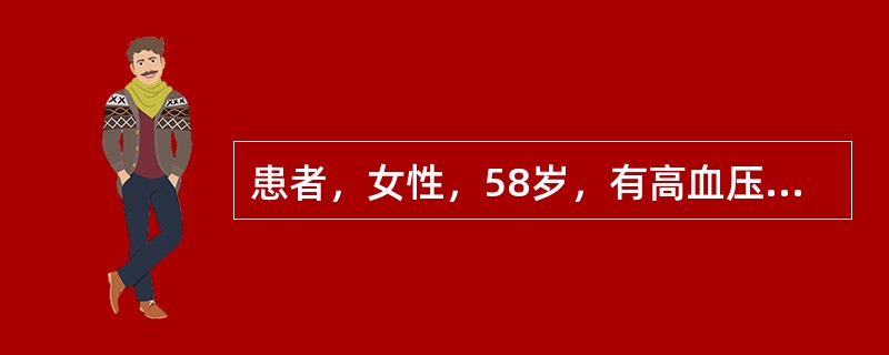 患者，女性，58岁，有高血压、糖尿病史5年，血压、血糖控制不理想，晨起时突感左眼