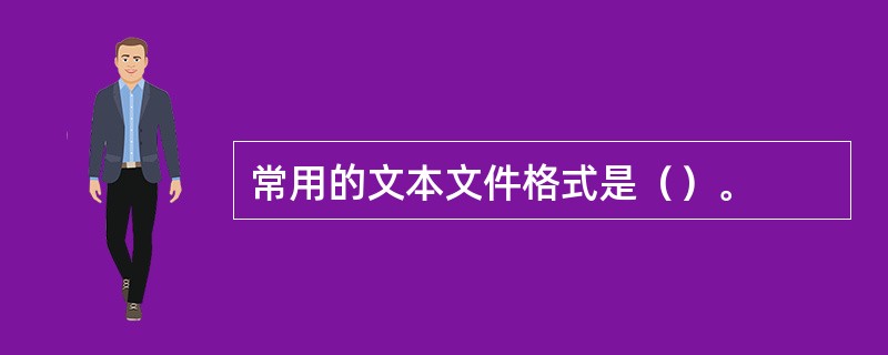 常用的文本文件格式是（）。