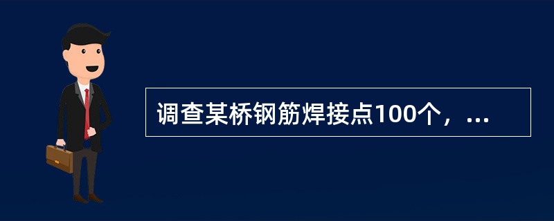 调查某桥钢筋焊接点100个，其中不合格的有14个，不合格率为14%，为查清甲、乙