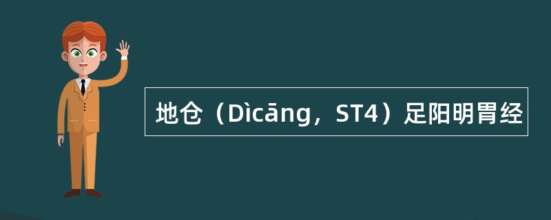 地仓（Dìcāng，ST4）足阳明胃经