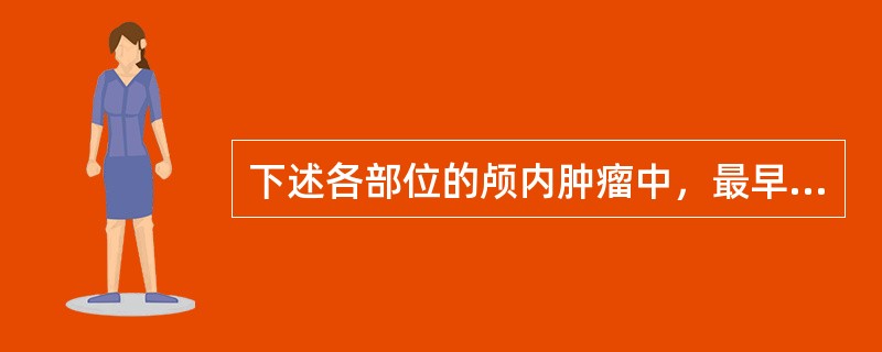 下述各部位的颅内肿瘤中，最早引起颅内压增高的是（）