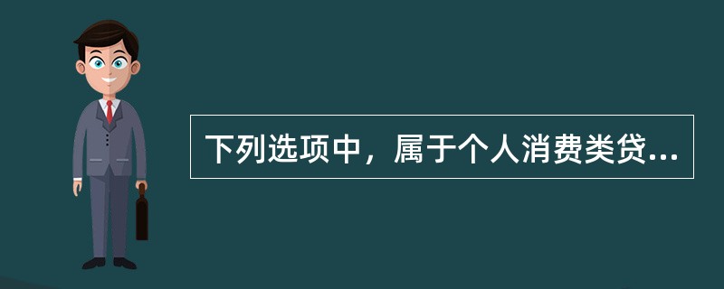 下列选项中，属于个人消费类贷款的有（）。