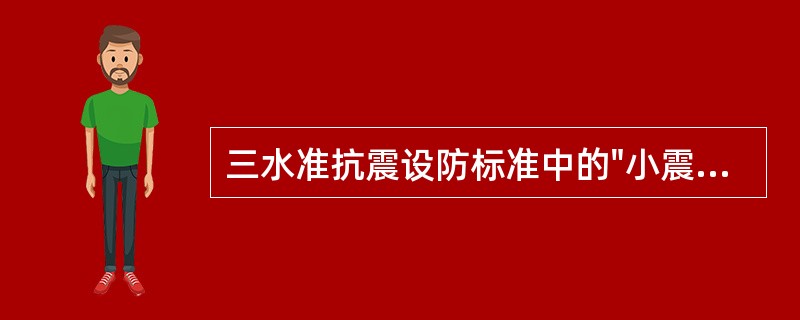 三水准抗震设防标准中的"小震"是指：（）