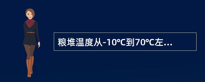 粮堆温度从-10℃到70℃左右都有相应的微生物生长，但霉菌大多数为中温性微生物，