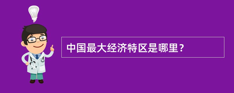 中国最大经济特区是哪里？