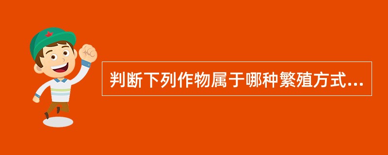判断下列作物属于哪种繁殖方式？小麦、水稻、大麦、大豆、玉米、甜菜、向日葵、黑麦、