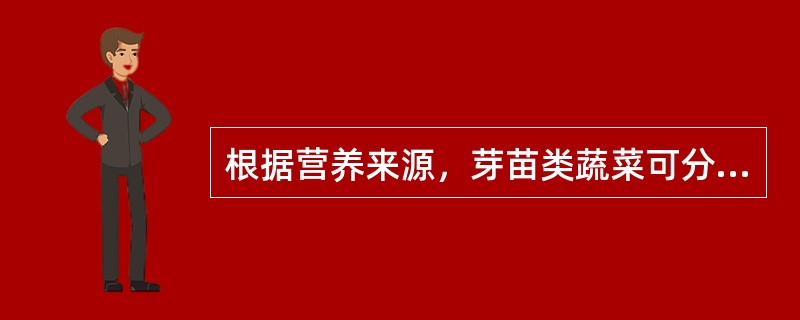 根据营养来源，芽苗类蔬菜可分为（）、（）。