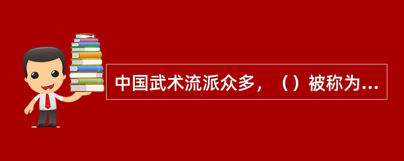 中国武术流派众多，（）被称为武术的四大流派。