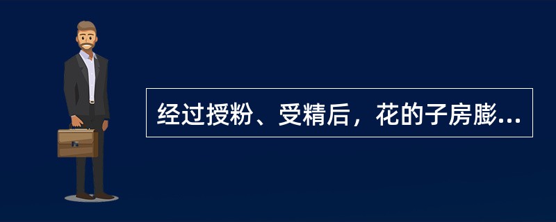 经过授粉、受精后，花的子房膨大而发育成果实，在生产上称为（）。