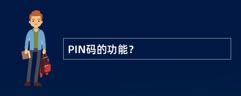 PIN码的功能？