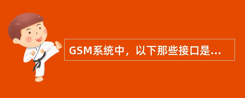 GSM系统中，以下那些接口是标准接口：（）