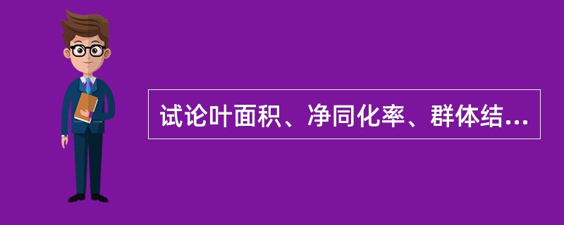 试论叶面积、净同化率、群体结构与蔬菜产量的关系。