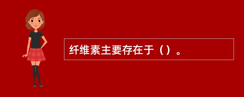 纤维素主要存在于（）。