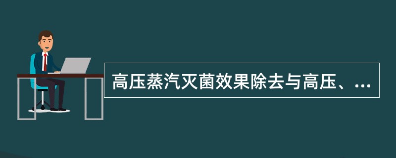 高压蒸汽灭菌效果除去与高压、时间、温度（压力）消毒物品的包装和布放有关外，最重要