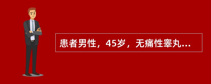 患者男性，45岁，无痛性睾丸肿大3个月。血清b-HOG升高，AFP正常。患者最可