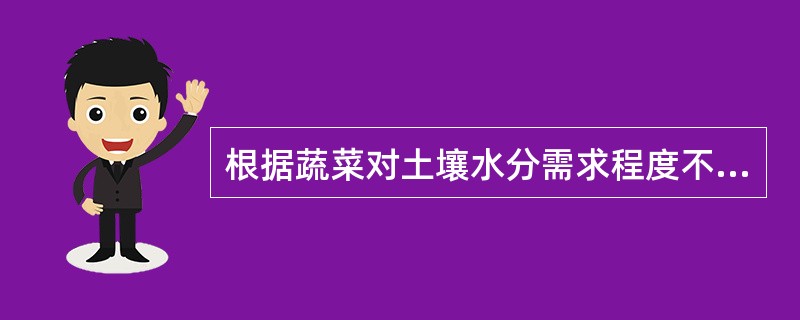 根据蔬菜对土壤水分需求程度不同可分为哪几类？每类都有哪些特点？