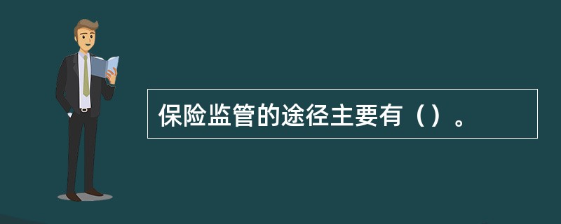 保险监管的途径主要有（）。