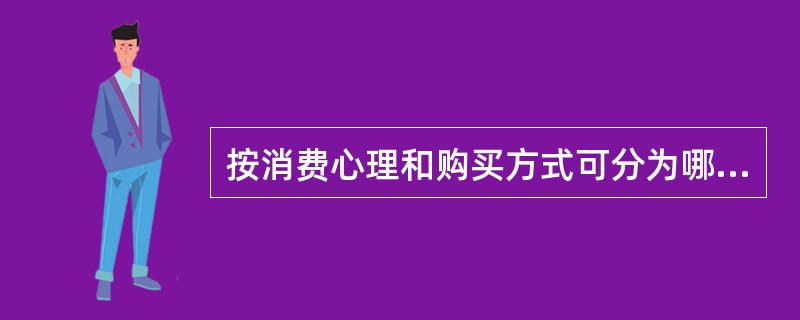 按消费心理和购买方式可分为哪几类消费者？