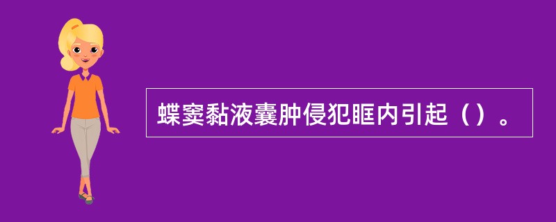 蝶窦黏液囊肿侵犯眶内引起（）。