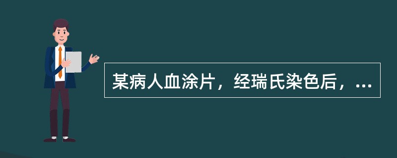 某病人血涂片，经瑞氏染色后，观察时发现血涂片异常蓝染，且布满颗粒异常蓝染的原因最