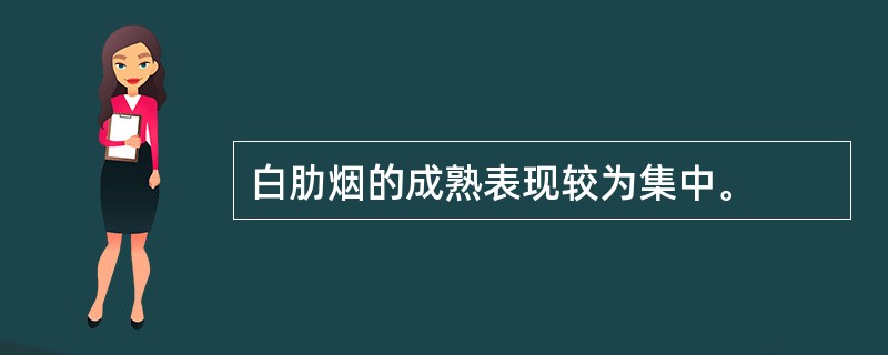 白肋烟的成熟表现较为集中。