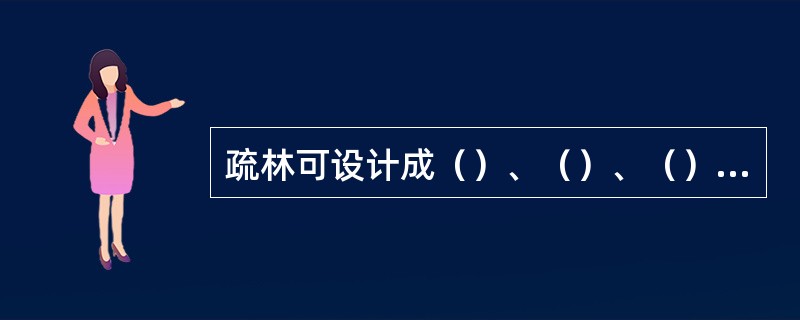 疏林可设计成（）、（）、（）三种形式。