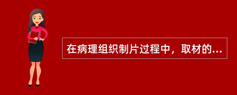 在病理组织制片过程中，取材的要求一般为（）