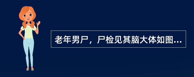 老年男尸，尸检见其脑大体如图所示，结合镜检及病史后诊断为阿尔茨海默病，关于该疾病