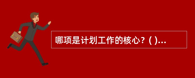 哪项是计划工作的核心？( )A、规划B、政策C、策略D、决策E、规则