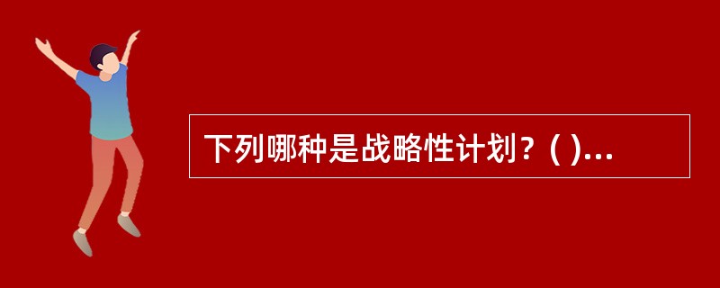 下列哪种是战略性计划？( )A、护士排班计划B、病人入院计划C、医院护理人才队伍