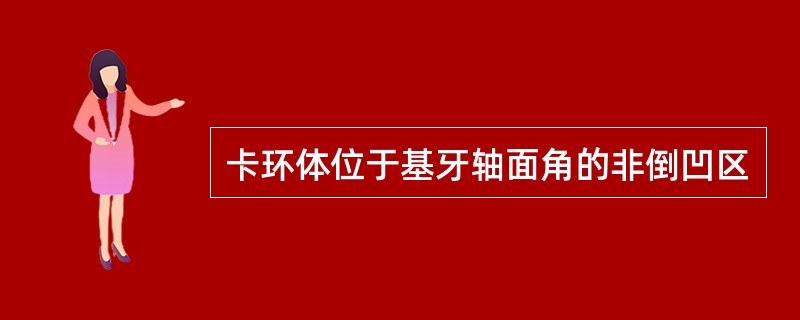 卡环体位于基牙轴面角的非倒凹区