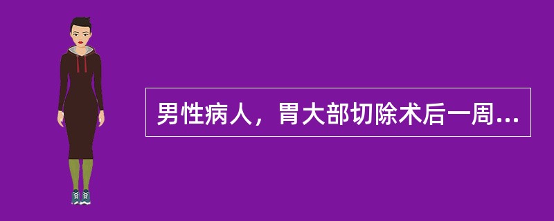 男性病人，胃大部切除术后一周，进食后出现上腹饱胀，呕吐，呕吐物中无胆汁，可能发生