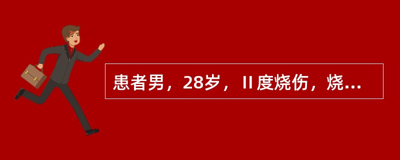 患者男，28岁，Ⅱ度烧伤，烧伤面积65%，口渴明显：P 110次／分，BP 80