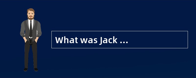 What was Jack Scott in the passage? ____