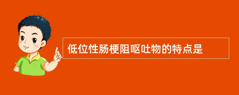 低位性肠梗阻呕吐物的特点是