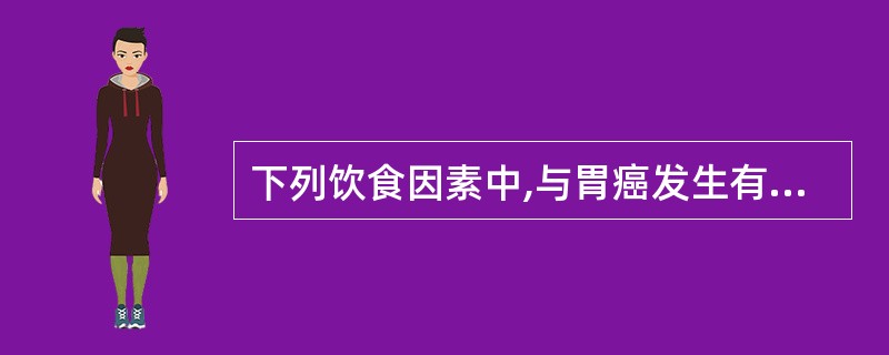 下列饮食因素中,与胃癌发生有关的是()。