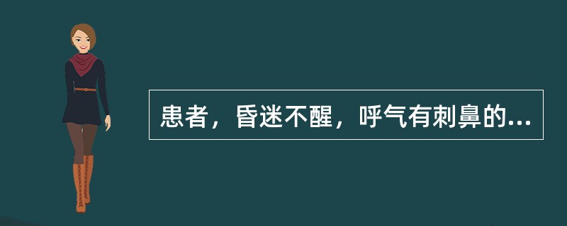 患者，昏迷不醒，呼气有刺鼻的大蒜味，查体：瞳孔明显缩小，多汗。此病人最可能是A、