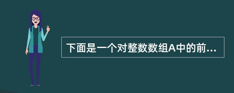 下面是一个对整数数组A中的前n个元素求最小值的C程序,函数返回最小元素的位置。I