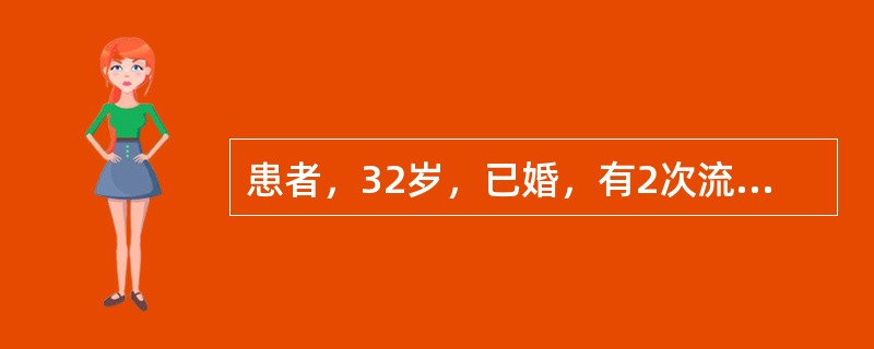 患者，32岁，已婚，有2次流产史。现停经2个月，阴道少许出血伴轻微下腹痛1天。查