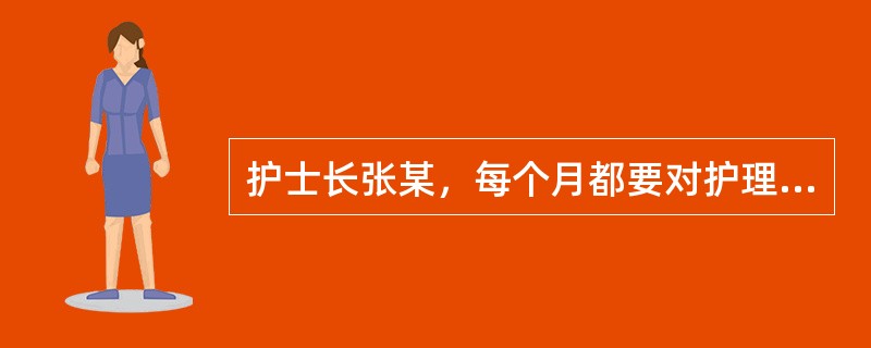 护士长张某，每个月都要对护理质量检查结果进行反馈，并且针对科室发生的护理差错和护