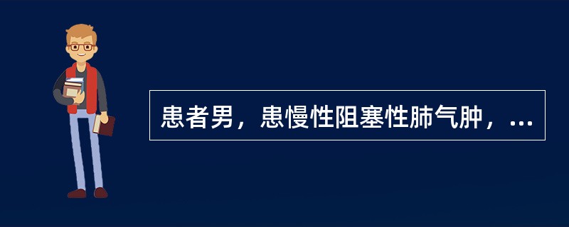 患者男，患慢性阻塞性肺气肿，剧烈咳嗽后突然出现右侧剧烈胸痛、呼吸困难加重，右胸叩