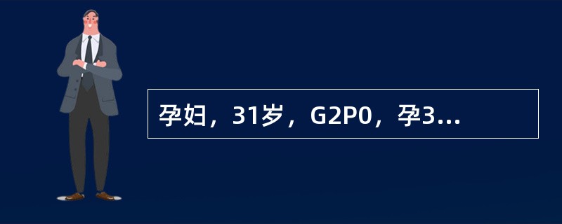 孕妇，31岁，G2P0，孕38周。今突感剧烈腹痛伴有少量阴道流血，查体，血压15