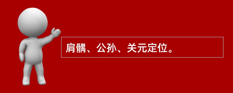 肩髃、公孙、关元定位。